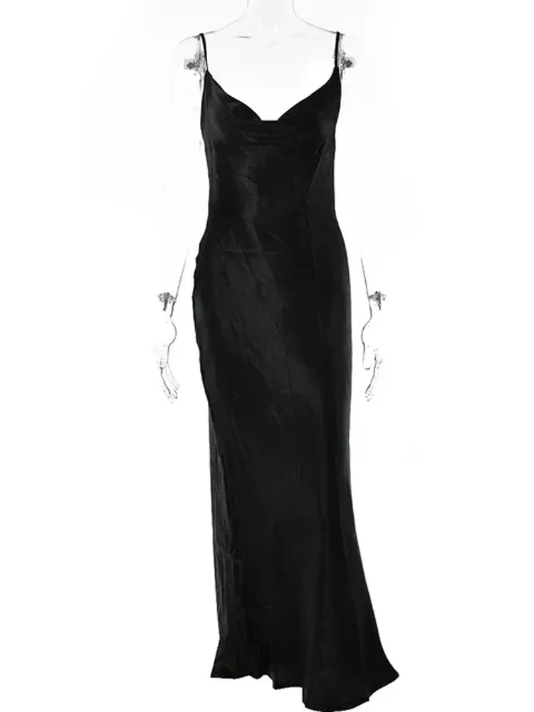 Vestido Longo de Cetim Selenae