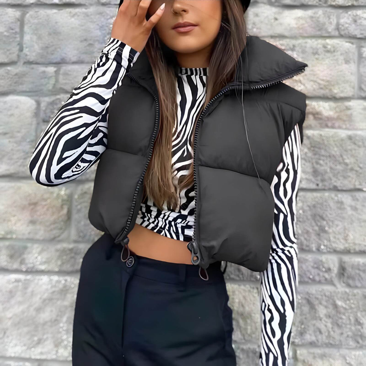 Colete Feminino Curto Puffer Illinia